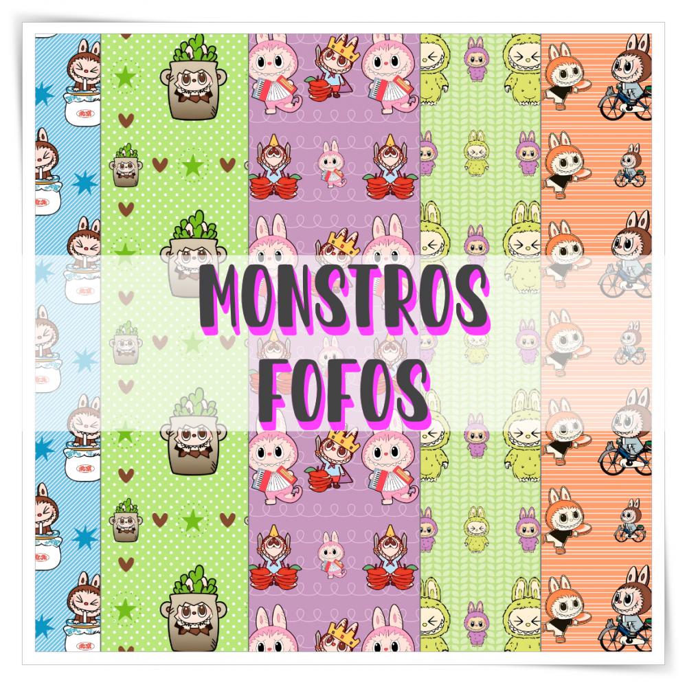 Monstros Fofos Papéis