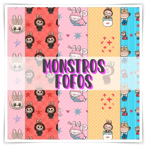 Monstros Fofos Papéis
