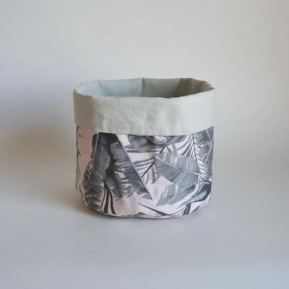 Eco Cesto de Tecido Folhagem Claro