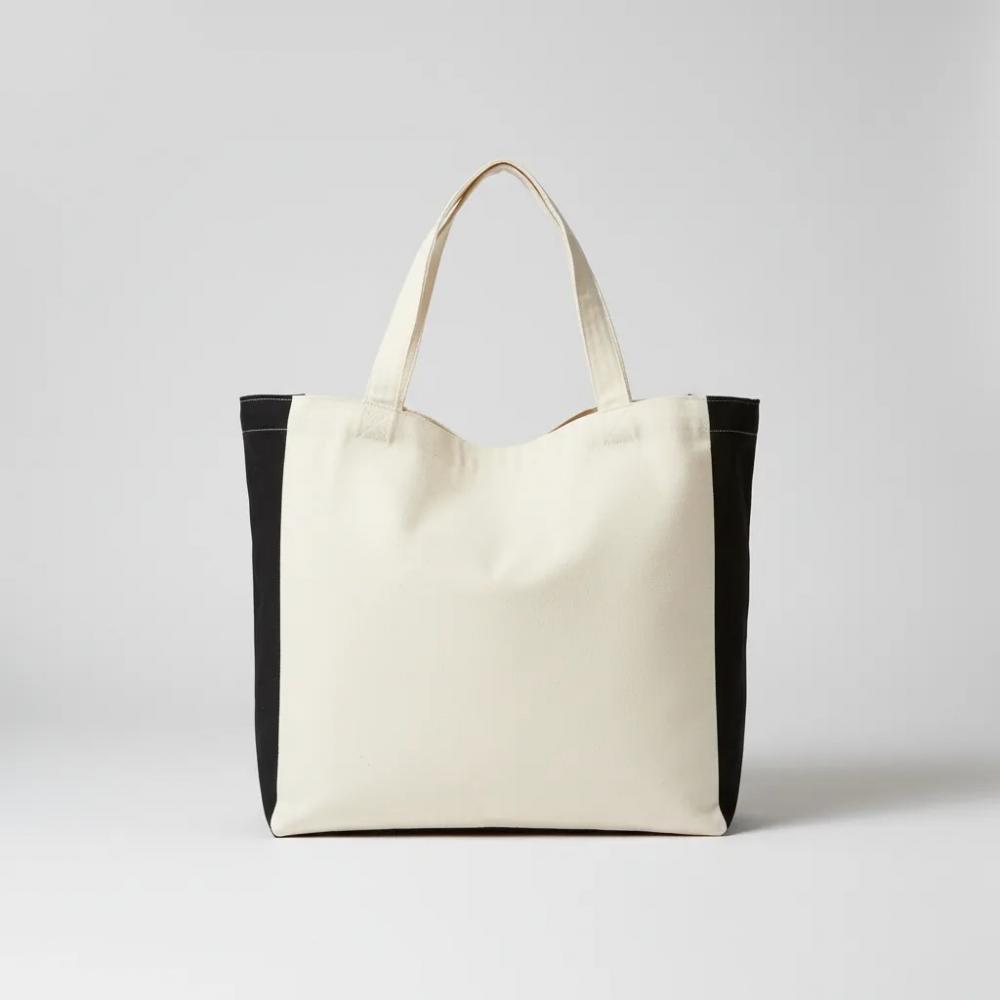 Sacola Maxi Bag Sustentável Crua / preta