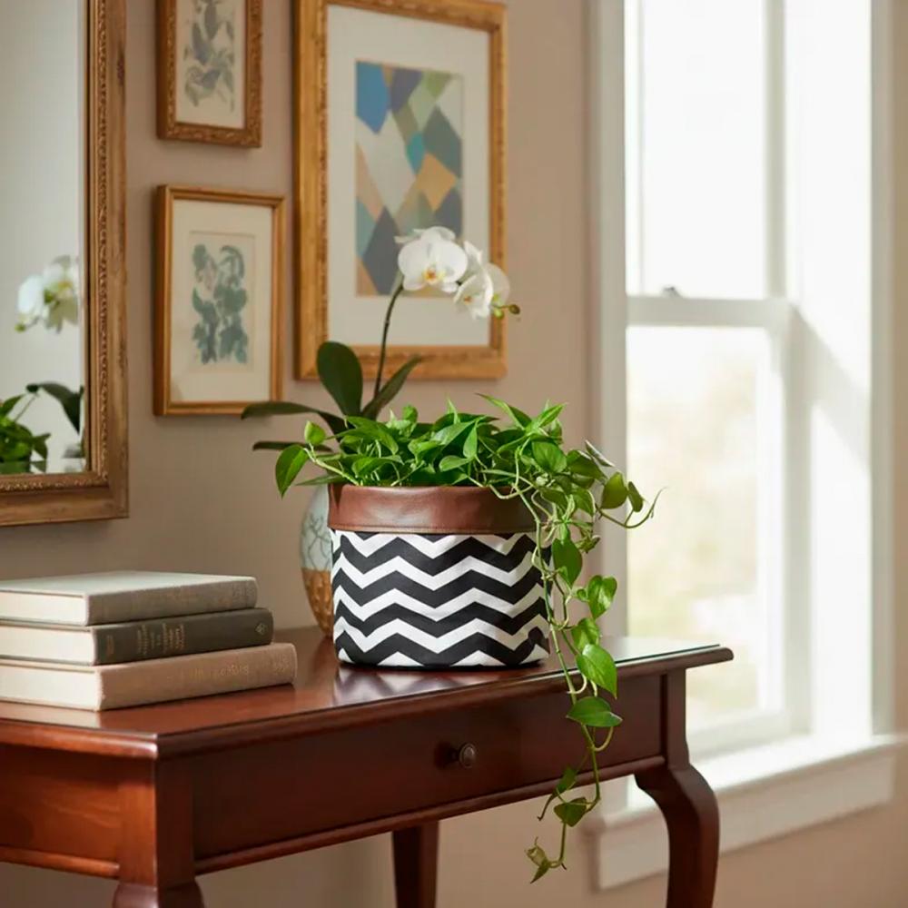 Cesto em Tecido Dupla Face Chevron Pb e Corano