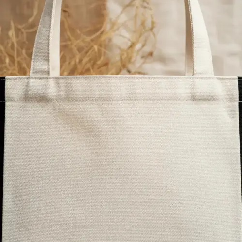 Sacola Maxi Bag Sustentável Crua / preta