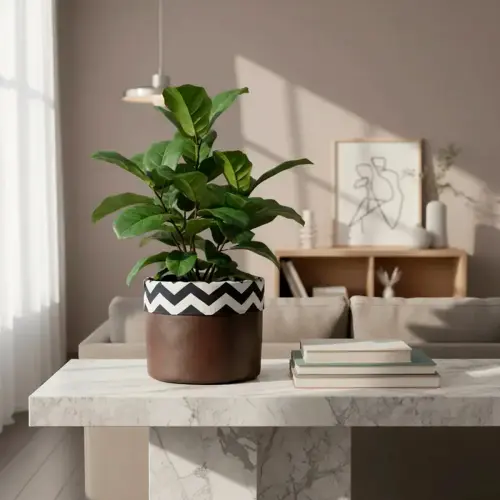 Cesto em Tecido Dupla Face Chevron Pb e Corano