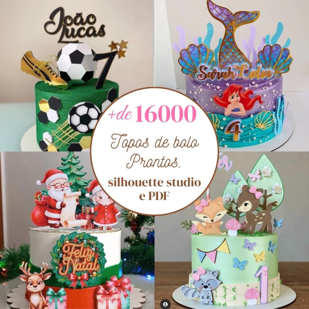 Pack Festa Pronta - Mais De 16000 Topos de Bolo Prontos