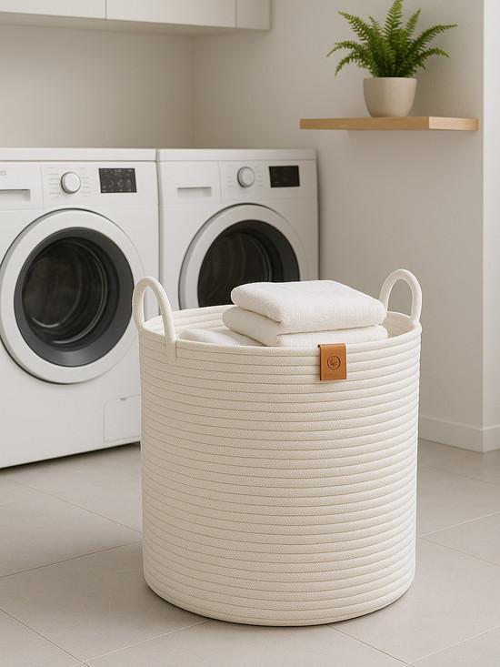 Cesto em corda de algodão