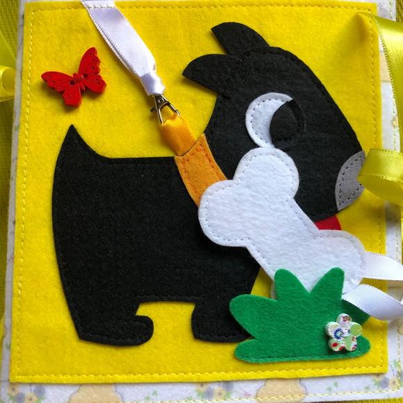 Quiet Book/livro Sensorial do Cachorrinho