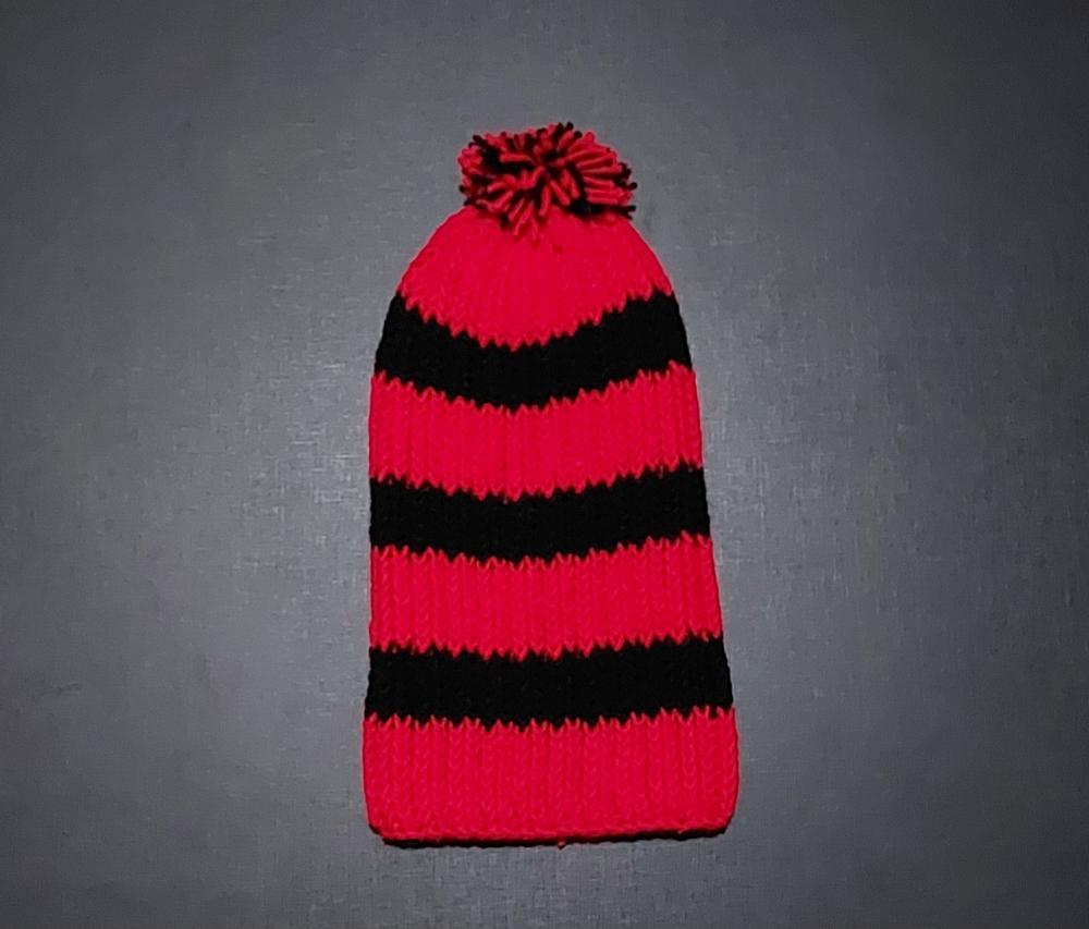 Touca Gorro vermelho e preto