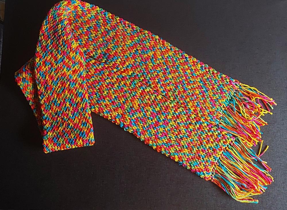 Cachecol laranja mesclado