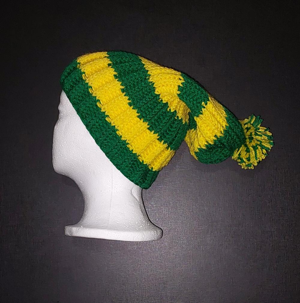Touca Gorro verde e amarelo