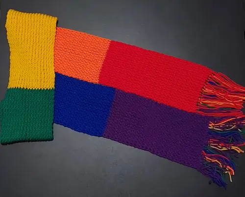Cachecol arco-íris orgulho blocos