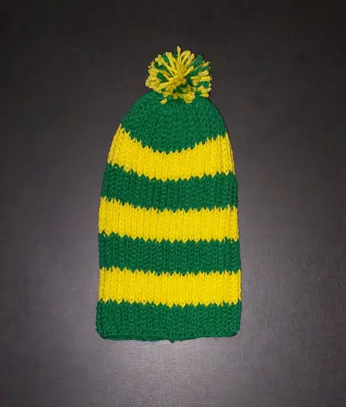 Touca Gorro verde e amarelo