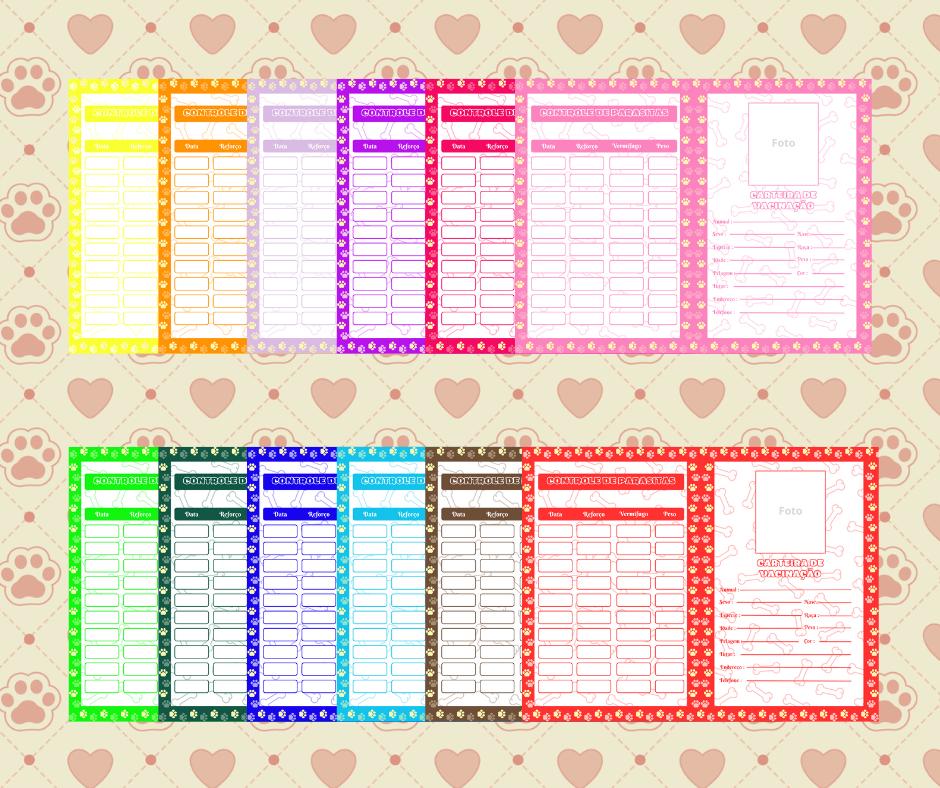 Caderneta de Vacina pet simples