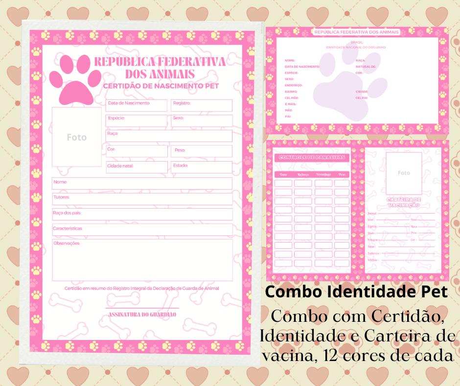 Combo identidade pet