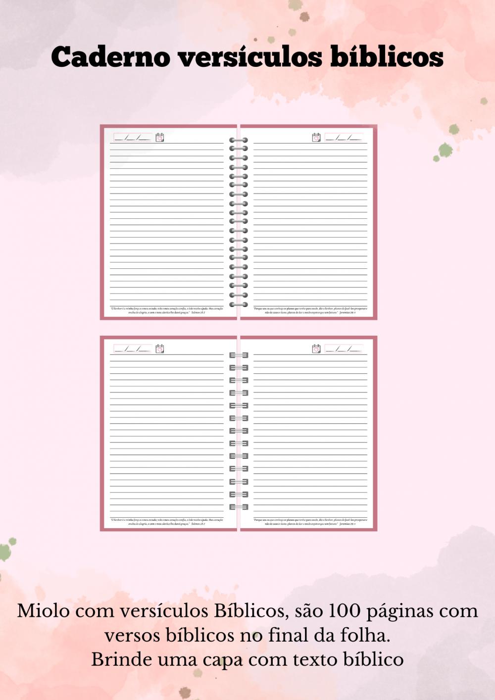 Caderno versículos bíblicos