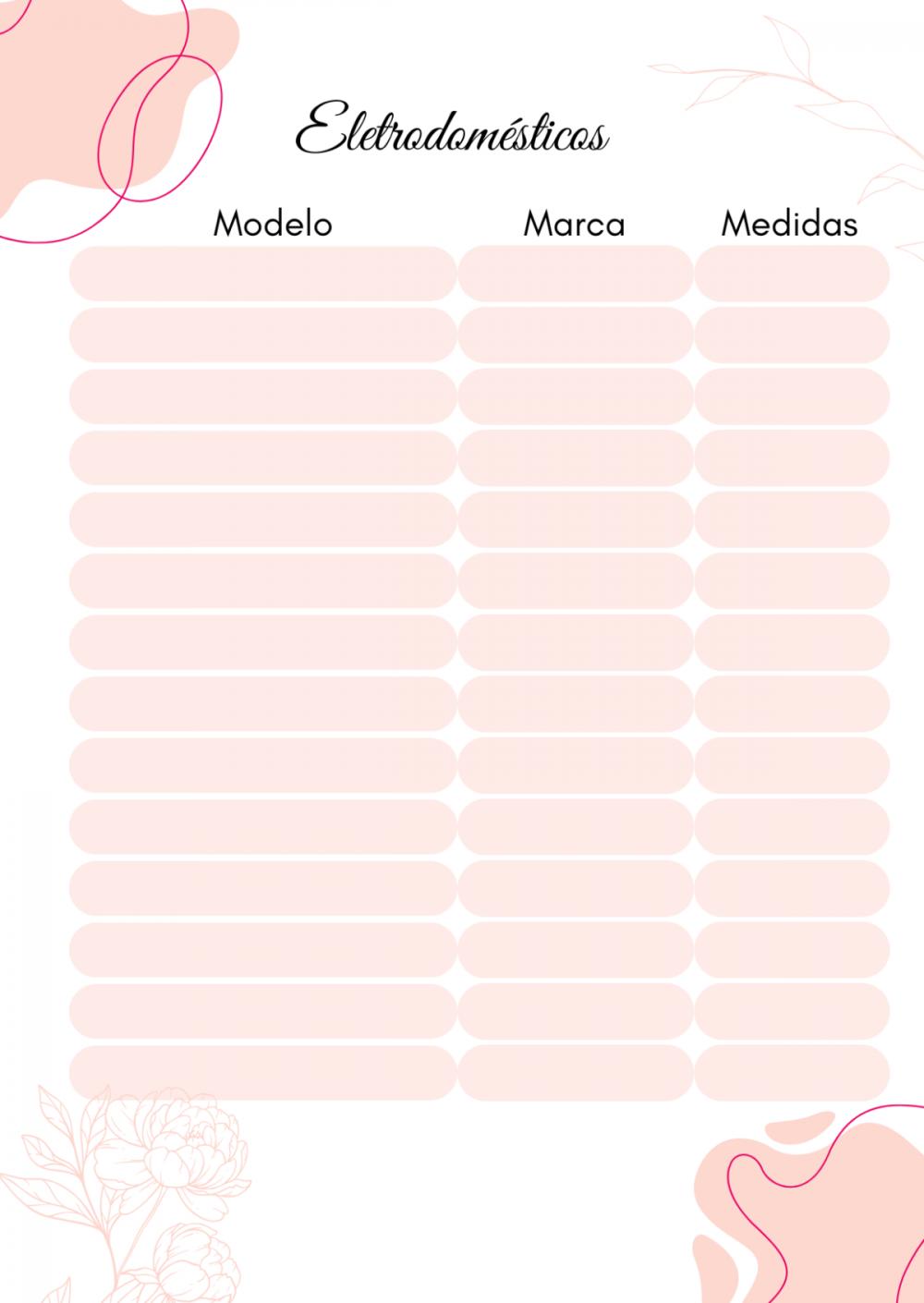 Planner enxoval de casa nova