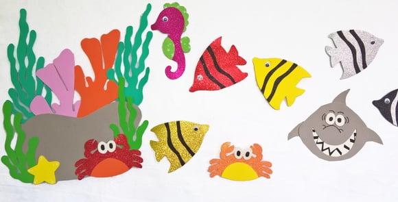 Painel fundo do mar (apliques)