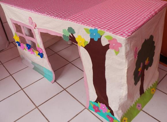 Toalha De Mesa Vira Casinha Borboletas