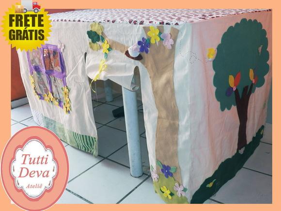 Toalha de mesa vira Casinha