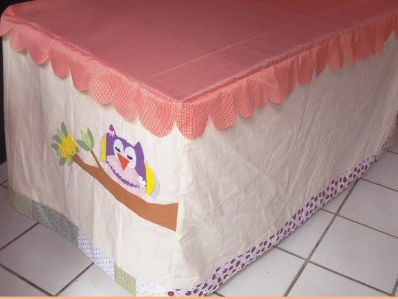 Toalha de Mesa Vira Casinha Corujinha