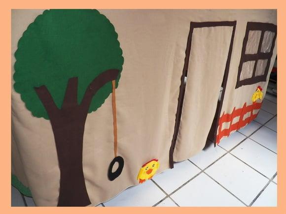 Toalha de Mesa Vira Casinha Fazendinha