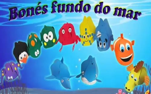 Boné Fundo do Mar em E.v.a