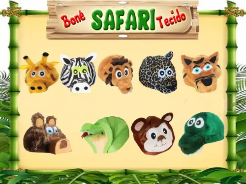 Boné Safari em Tecido