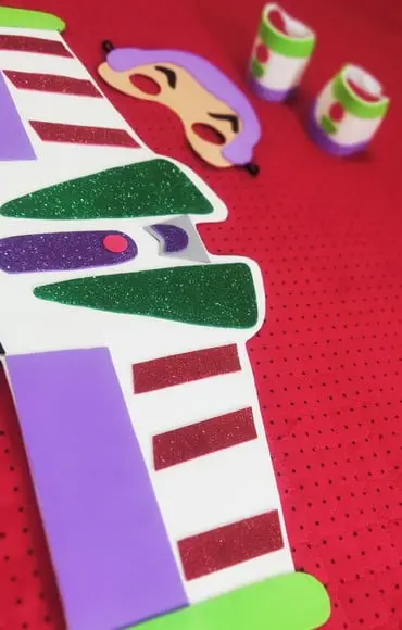 Kit Buzz Lightyear Asa +par de Pulseiras+ Máscara