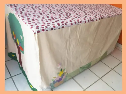 Toalha de mesa vira Casinha