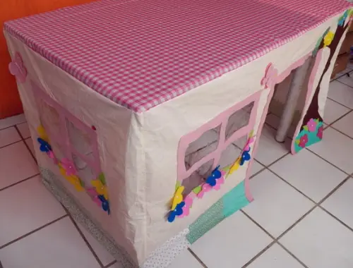 Toalha De Mesa Vira Casinha Borboletas