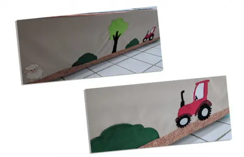 Toalha de mesa vira casinha cavalinho