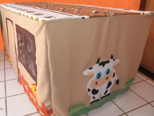 Toalha de Mesa Vira Casinha Fazendinha