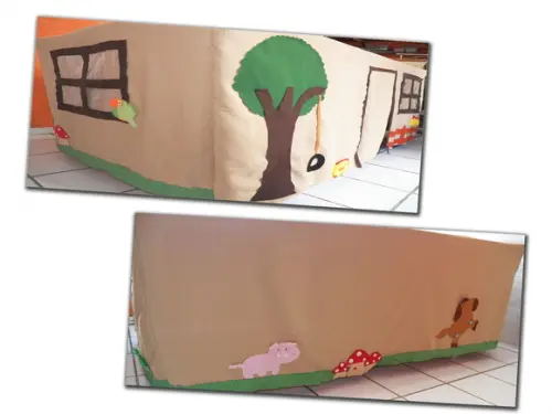 Toalha de Mesa Vira Casinha Fazendinha