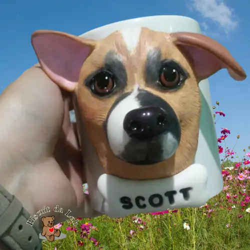 Caneca pet personalizada em biscuit