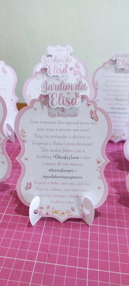 Agradecimento de Mesa Jardim Encantado