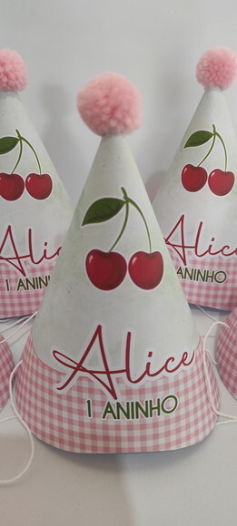 Chapéu de Aniversário Cerejinha