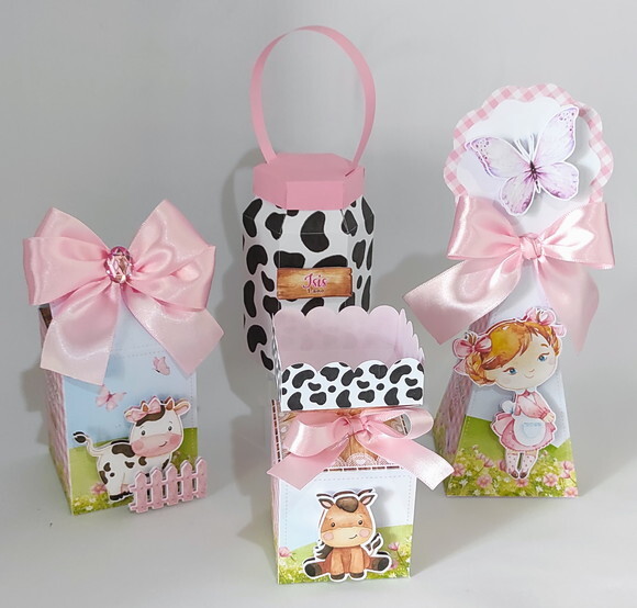 Kit Festa Fazendinha Rosa 20 Itens