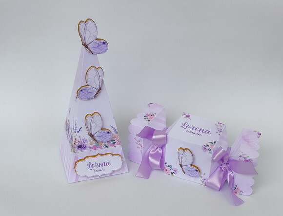Kit Festa Jardim Encantado Lilás 20 Itens