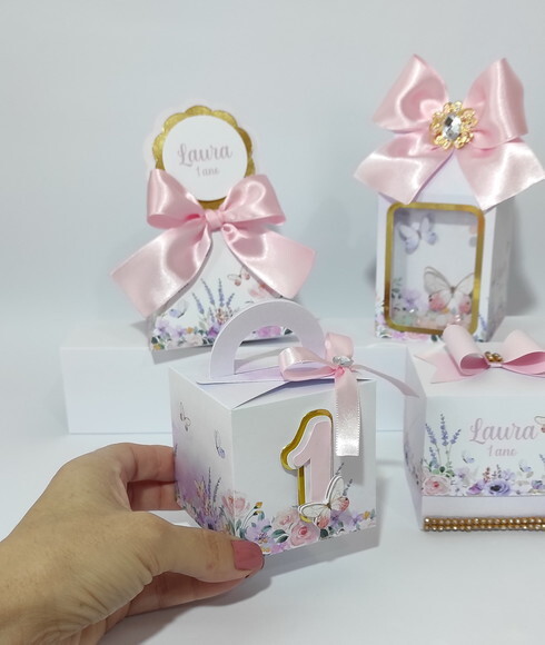 Kit Festa Jardim Lilás com Rosa 20 Itens