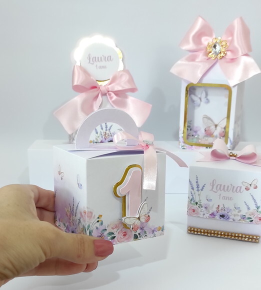 Kit Festa Jardim Lilás com Rosa 20 Itens