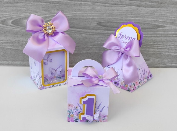 Kit Festa Jardim Lilás Lavanda 30 Itens