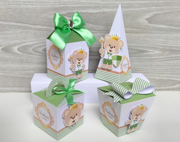 Kit Festa Ursinho Príncipe Verde 40 Itens
