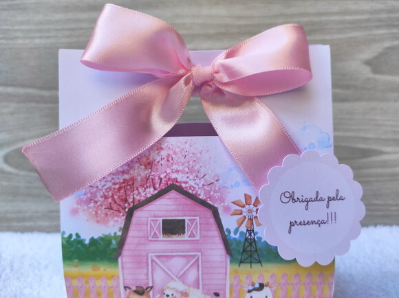Sacola Fazendinha Rosa