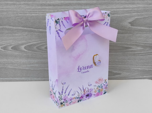 Sacola Jardim Lilás Lavanda G