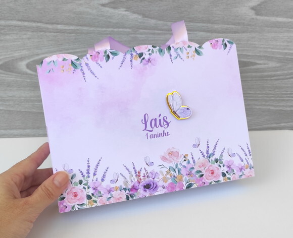 Sacola Jardim Lilás Lavanda G 20 Unidade