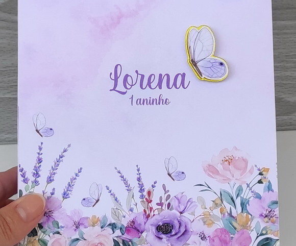 Sacola Jardim Lilás Lavanda G