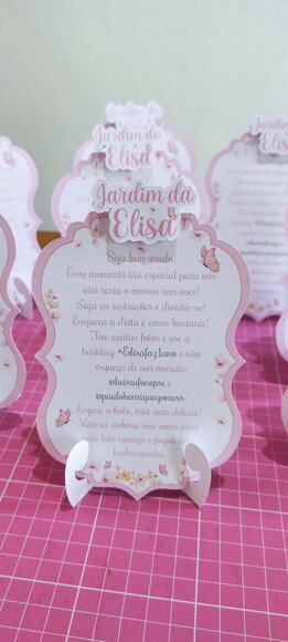 Agradecimento de Mesa Jardim Encantado