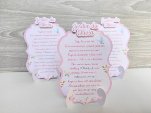 Agradecimento de Mesa Jardim Encantado