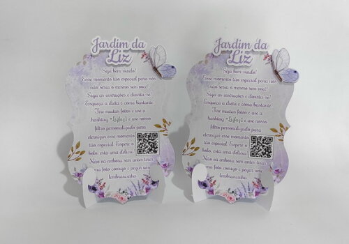 Agradecimento de Mesa Jardim Encantado