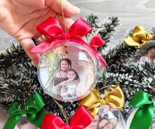 Bola de Natal com Foto