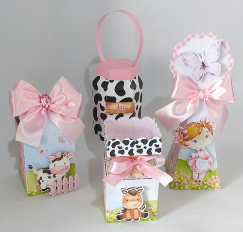 Kit Festa Fazendinha Rosa 20 Itens